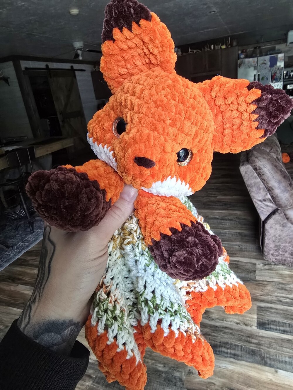 Fox Crochet Blankey Lovey